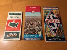 1938 Texaco Road Map California - Colorado Skelly Map - ENCO Denver City Map $15 picture