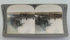 1909 Stereoscope Card - Flooding the Rice Fields South Carolina picture