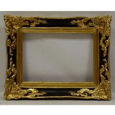 Ca. 1930-1950 Old wooden frame original condition with metal leaf picture