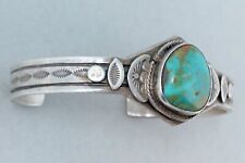 Vintage Scott Skeets Navajo Sterling Silver & Turquoise  Cuff picture