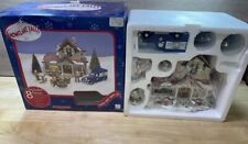 2002 Christmas Village Snowflake Falls Lighted Sweet Shoppe Complete 8 Piece Set picture
