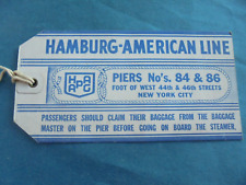 Vintage Hamburg-American Line Unused Stateroom Baggage Luggage Tag picture