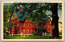 Vtg Geneva New York NY Miller House William Smith College Dormitory Postcard picture