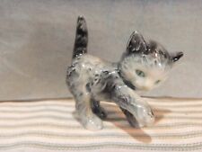 grey tabby kitten cat w paw up - vintage mint Goebel W Germany 1980's figurine picture