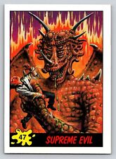 Trade Card 1988 Topps Dinosaurs Attack Supreme Evil #47 Dinosaur Satan picture