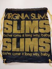 Vintage 80's Virginia Slims Promo Mesh Drawstring Beach Bag picture