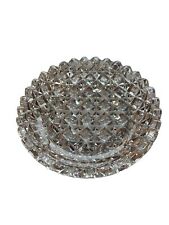 Vintage Crystal /Glass  Saw tooth Cut Round 6” Dish picture