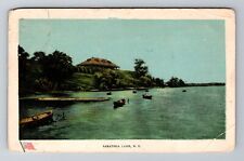 Saratoga Lake NY-New York, Scenic View Of Lake Area, Vintage c1907 Postcard picture
