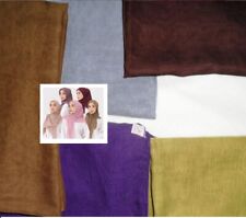 Lot 6 Pcs Brown Gray Purple Green Cotton Square Scarves Hijab Solid Plain 42x42 picture