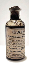 Antique Sarsene Blood Remedy Paper Label Bottle, 1906 Pure Food and Drugs picture