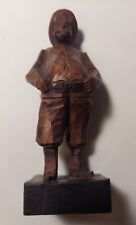 Vtg Hand Carved Wood Figurine-Folk Art -Spanish Man/Big Belly Artesania-8