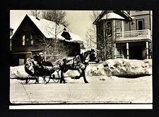 1985 Aspen Colorado Snowy Streets Horse Drawn Carriage Ride Vintage Press Photo picture