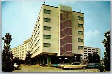 Vtg Jamaica New York NY International Hotel Old Cars 1960s View Postcard picture