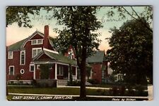 Crown Point IN-Indiana, Residential Area, East Street, Antique Vintage Postcard picture