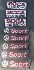 NEW SCCA PRO RACING 3 Embroidered Patches And 5 VW Sport Patches picture