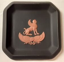 Wedgwood Jasperware Black Basalt Egyptian Winged Sphinx Sun of Thebes Pin Dish picture