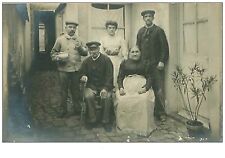 78.VERSAILLES.CP PHOTO.FAMILY IN THEIR YARD.1909 picture