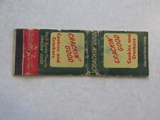 X291 Vintage Matchbook Cover WI Wiscinsin Crackin Good Cookies and Crackers picture