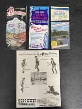 Silver Springs Early American Museum Vintage Ads 6 Gun Territory Glass Boats Map picture