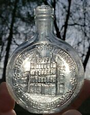 XRARE Antique Pictorial Flask Bottle Hotel Stadt Munchen JEF Bade Bremen Germany picture