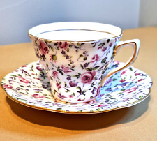Beautiful Vintage Rosina Bone China Rose Chintz Cup and Saucer, England picture