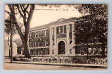 Bath ME-Maine, Morse High School, Antique, Vintage Postcard picture