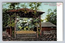 Newton MA-Massachusetts, Rustic Theatre Stage View, Vaudeville Vintage Postcard picture