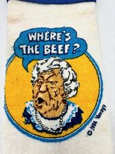 Vintage 1984 Wendy’s “Where’s The Beef?” Kitchen Towel With Tag picture