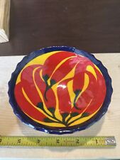 Hand Painted Clay Bowl Mexico Ixtapa Zihuatanejo picture