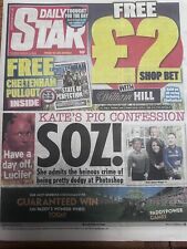Daily Star 12th March 2024 12/3/24 Cheltenham Day 1 picture
