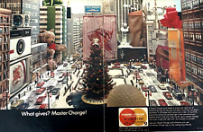 1969 Master Charge Card What Gives  At Christmas Vintage Two Page Print AD picture