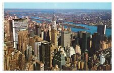 Vintage Isle of Manhattan NYC Postcard View Looking Northeast Unused Chrome picture