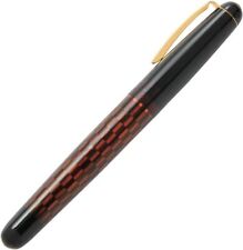 Kyoto Celluloid Fountain Pen Cigar Type Amber GT Dual-use M Medium picture