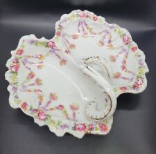 Vintage Porcelain Appitizer Dish Flower Pattern picture