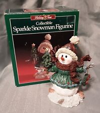 Holiday Time Sparkle Snowman Figurine, NIB picture
