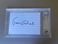 Chimp Expert Jane Goodall Signed Autograph Index Card - BGS Slabbed picture