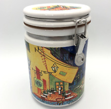 VTG Starbucks Airtight Coffee Canister Chaleur Van Gogh Cafe Terrace at Night picture