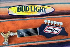 Vintage Bud Dry Guitar And Bud Light Surfboard Beer Tap Handle Lot Of 2 picture