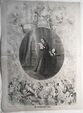 St. Valentine's Day  - original double-page print from Harper's Weekly 2/18/1865 picture