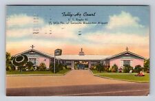 Sarasota FL-Florida, Tally-Ho Court, Advertising, Antique Vintage c1957 Postcard picture