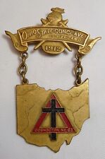 1912 KNIGHTS TEMPLAR OHIO STATE CONCLAVE CLEVELAND OHIO BADGE picture
