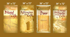 Inspirational Church Banners - I AM Set G818-2 (EX-LARGE 4 BANNER SET) (36 x 72) picture