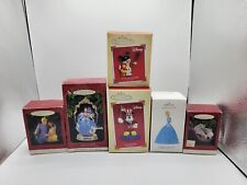 Lot of 6 Hallmark Keepsake Disney Ornaments Mickey, Cinderella, Pocahontas picture