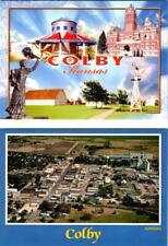 2~4X6 Postcards COLBY, KS Kansas COPPER BARN~COURT HOUSE & AERIAL Thomas County picture