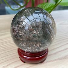 0.99LBNatural Rare Green Ghost Crystal Ball Quartz Sphere Specimen Reiki Healing picture