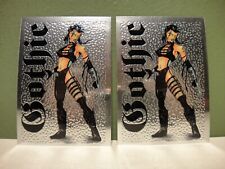 Set Of 2 - 1997 Krome Productions Razor Gothic - Chromium Promo Card No Number # picture