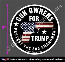 TRUMP 2020 STICKER 2nd AMENDMENT GUN OWNERS ANTI DEM MAGA DEPLORABLE DECAL picture