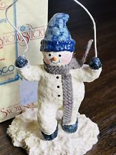 Rare Snowsnickel Snowman Jumping Rope Figurine Vintage Nesco picture