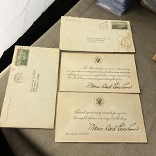 1955/57 Mamie Doud Eisenhower 1st Lady Signed Thank You Card Whitehouse Envelope picture