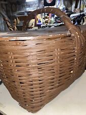 Primitive, Adirondack hand woven, massive, picnic basket, folk, art dear storage picture